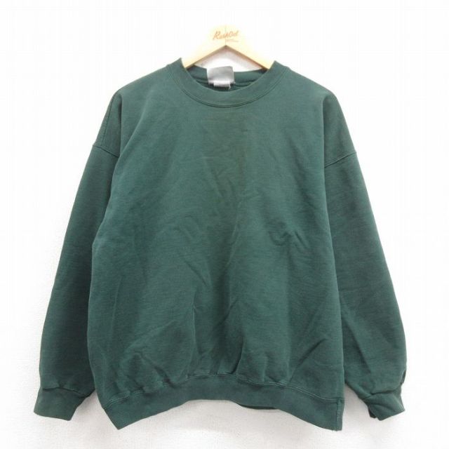 ヘインズ 00s 長袖スウェット グリーン XL | 古着