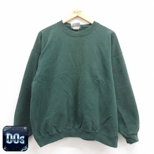 ヘインズ 00s 長袖スウェット グリーン XL | 古着