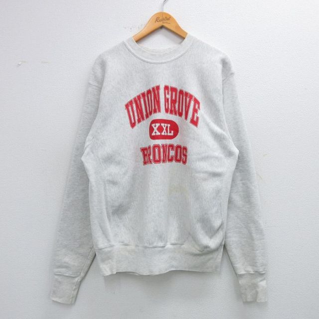 90s 長袖スウェット UNION GROVE 霜降り グレー XL | 古着