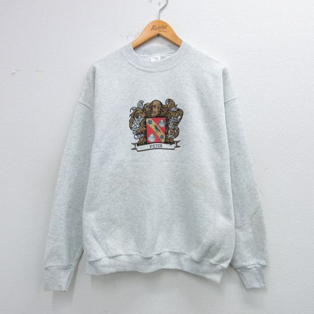 フルーツオブザルーム 00s 長袖スウェット PETER グレー XL | 古着