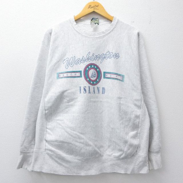 90s 長袖スウェット ワシントン グレー XL | 古着