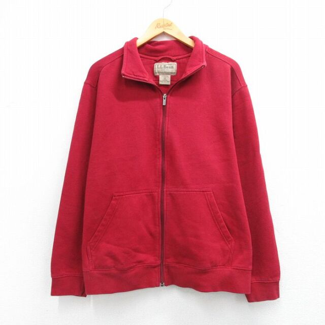 【20%OFF】エルエルビーン 00s 長袖フルジップスウェット レッド XL | 古着