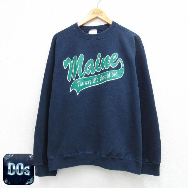 【50%OFF】marine 00s 長袖スウェット ネイビー XL | 古着