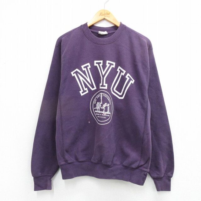 【20%OFF】MVスポーツ 00s 長袖スウェット NYU ネイビー L | 古着