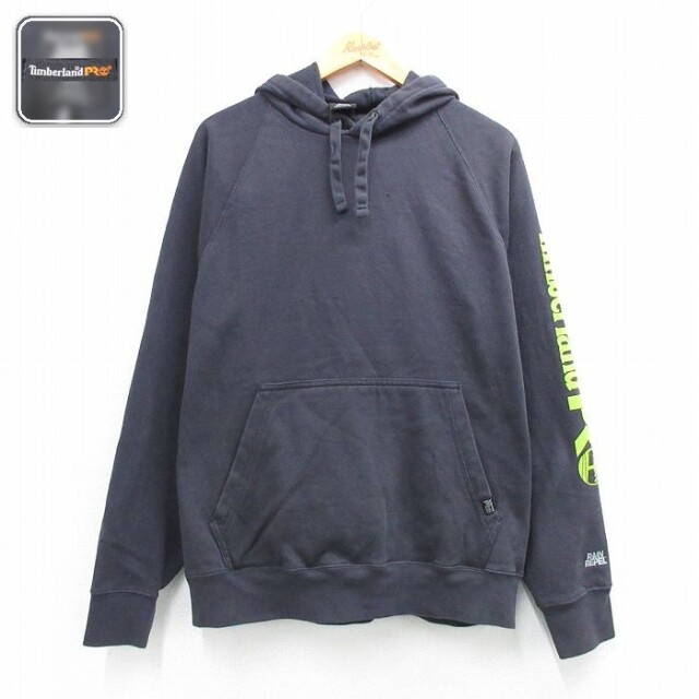 【50%OFF】ティンバーランド 長袖スウェットパーカー ビッグロゴ ブラック L | 古着