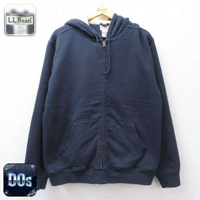 【20%OFF】エルエルビーン 00s フルジップスウェットパーカー 内側ボア ネイビー XL | 古着