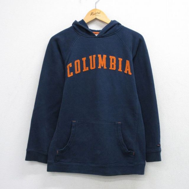 【20%OFF】コロンビア 長袖スウェットパーカー ビッグロゴ ネイビー M | 古着