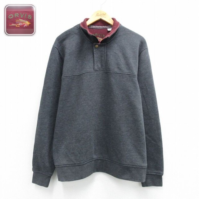 【20%OFF】オービス 長袖ハーフジップスウェット グレー XL | 古着
