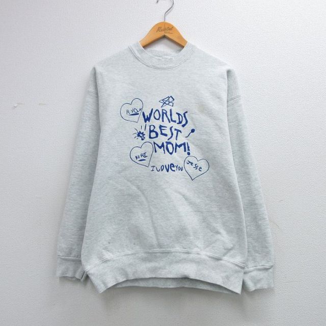 フルーツオブザルーム 90s 長袖スウェット MOM グレー L | 古着