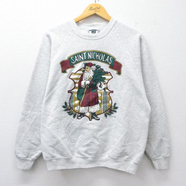リー 90s ラグランスウェット サンタクロース グレー M | 古着