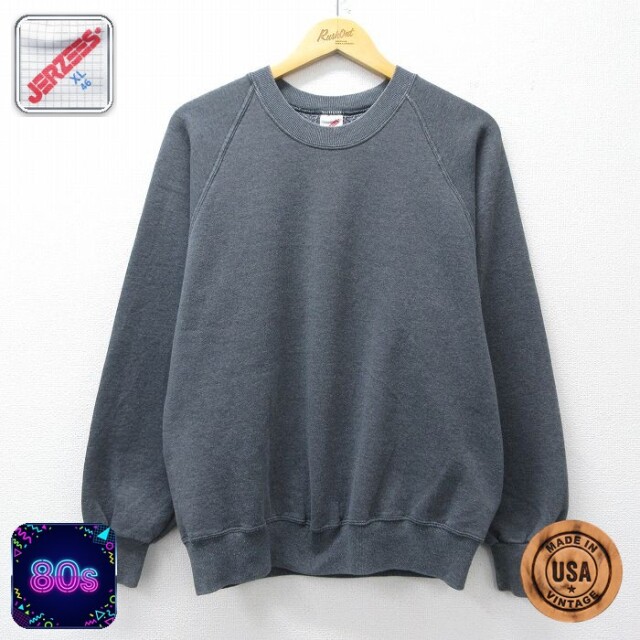 【20%OFF】ジャージーズ 80s ラグランスウェット グレー L | 古着