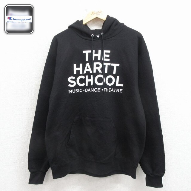 チャンピオン 長袖スウェットパーカー HARTT ブラック L | 古着