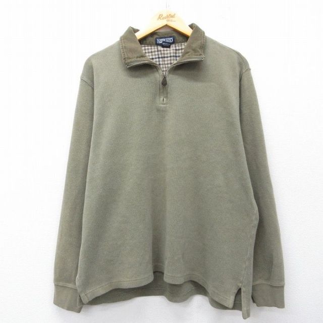 ランズエンド 00s 長袖ハーフジップトップス グリーン XL | 古着