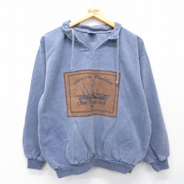 90s 長袖スウェット サンフランシスコ ネイビー メンズL相当 | 古着