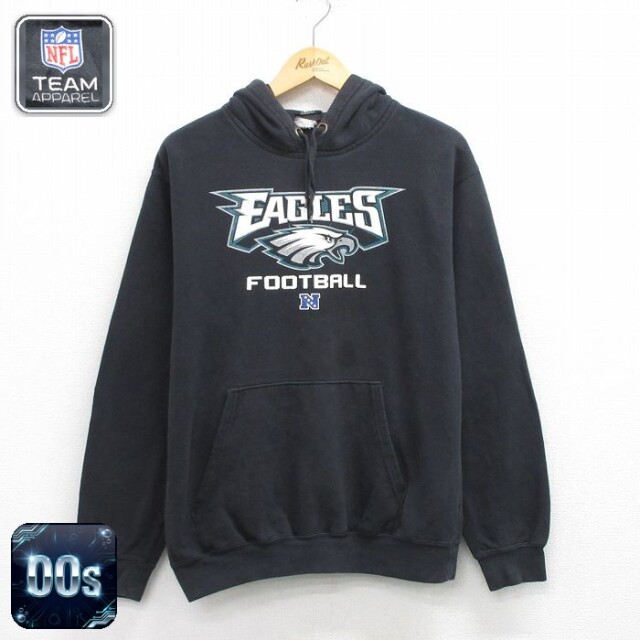 【20%OFF】NFL フィラデルフィアイーグルス 00s 長袖パーカー アメフト ブラック L | 古着