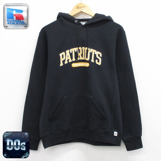 【20%OFF】ラッセル 00s 長袖パーカー PATRIOTS ブラック M | 古着