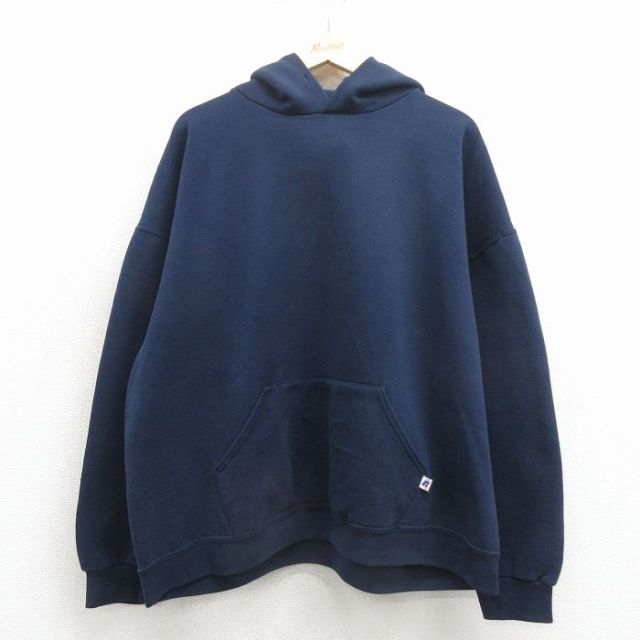 ラッセル 長袖スウェットパーカー ネイビー メンズXL相当 | 古着