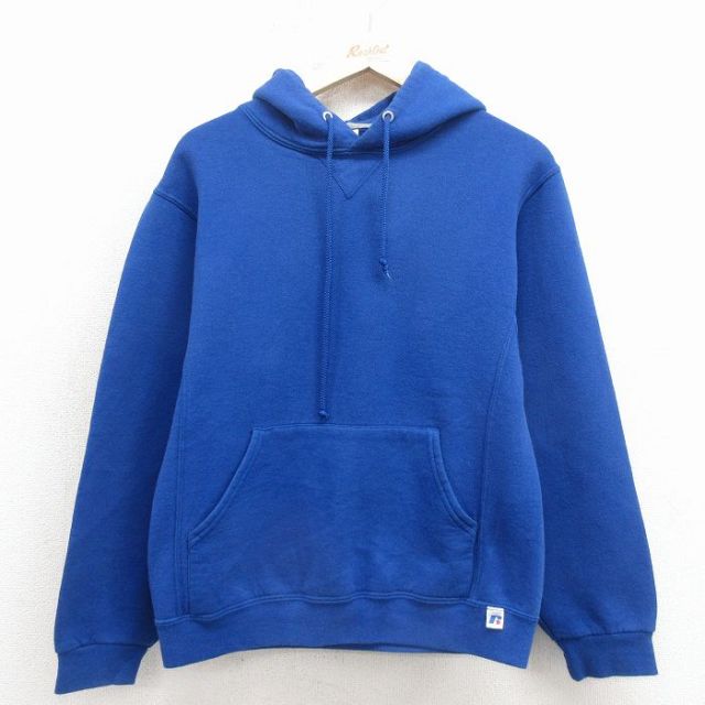 ラッセル 長袖スウェットパーカー ブルー メンズS相当 | 古着