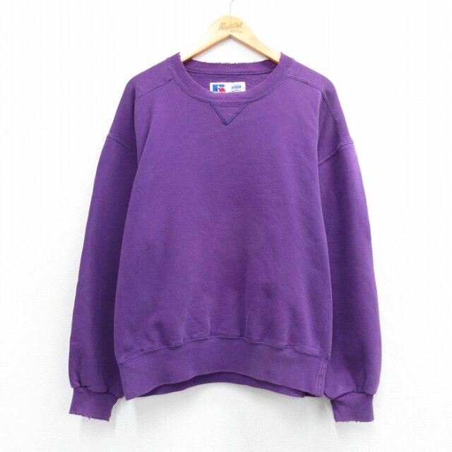 ラッセル 90s 長袖スウェット パープル メンズXL相当 | 古着