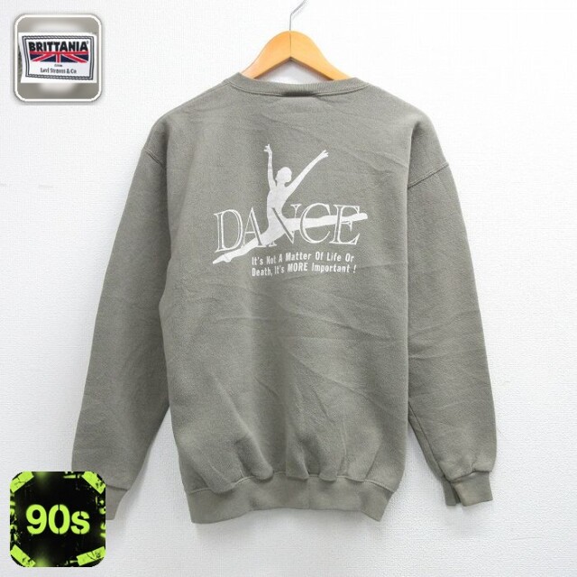 【20%OFF】90s 長袖スウェット ダンス グリーン メンズM相当 | 古着