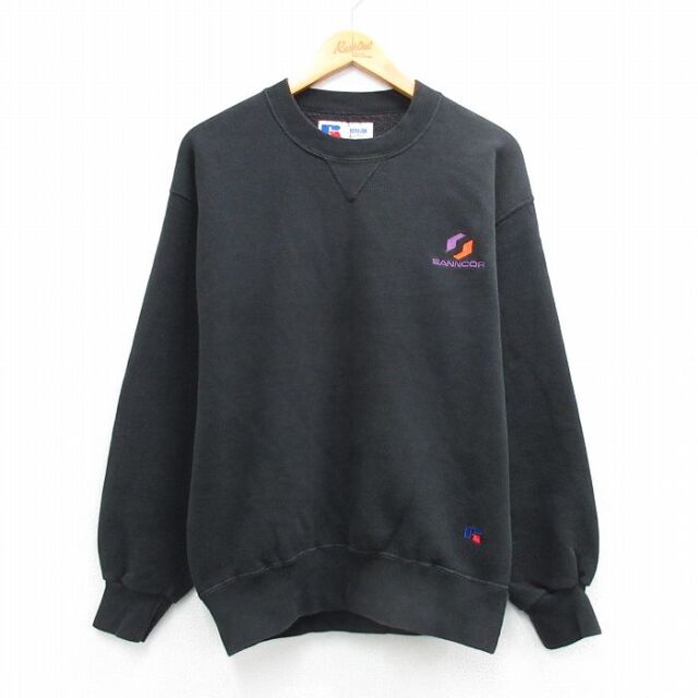 ラッセル 90s 長袖スウェット SANNCOR ブラック メンズM相当 | 古着