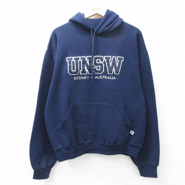 ラッセル 00s 長袖スウェットパーカー UNSW ネイビー メンズXL相当 | 古着