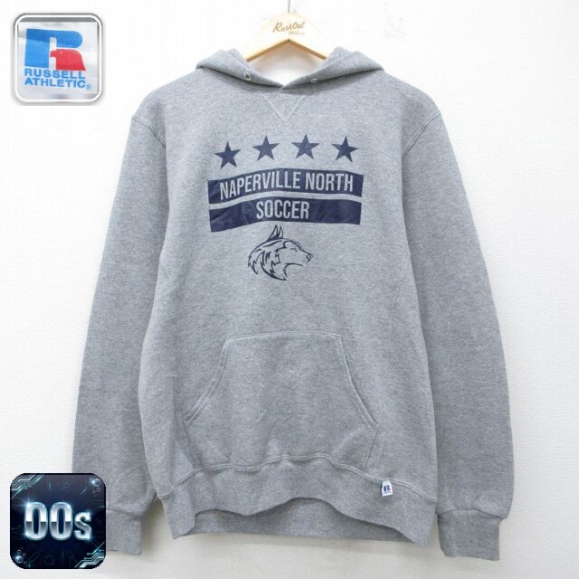 【20%OFF】ラッセル 00s 長袖スウェットパーカー NAPERVILLE グレー メンズM相当 | 古着