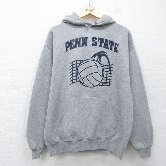 ジャージーズ 00s 長袖パーカー PENN バレーボール グレー メンズL相当 | 古着