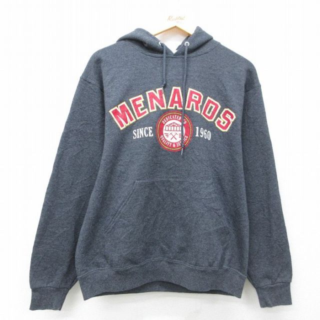 ジャージーズ 00s 長袖スウェットパーカー MENARDS グレー メンズM相当 | 古着