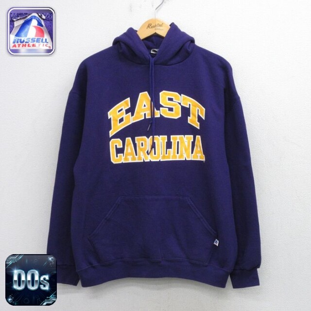 【20%OFF】ラッセル 00s 長袖スウェットパーカー EAST CAROLINA パープル メンズXL相当 | 古着