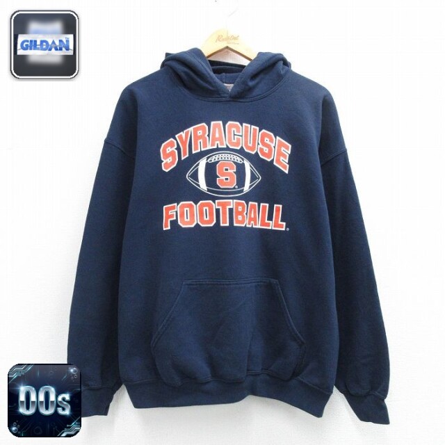 【20%OFF】シラキュース 00s 長袖パーカー フットボール ネイビー メンズL相当 | 古着