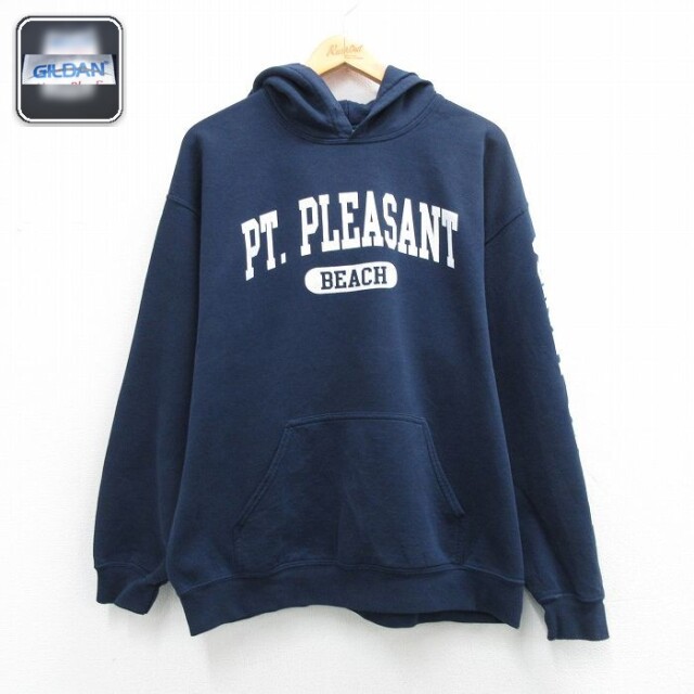 【20%OFF】PT. PLEASANT 長袖スウェットパーカー ネイビー メンズL相当 | 古着