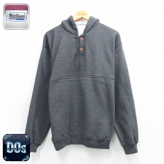 【20%OFF】00s 長袖スウェットパーカー グレー メンズM相当 | 古着