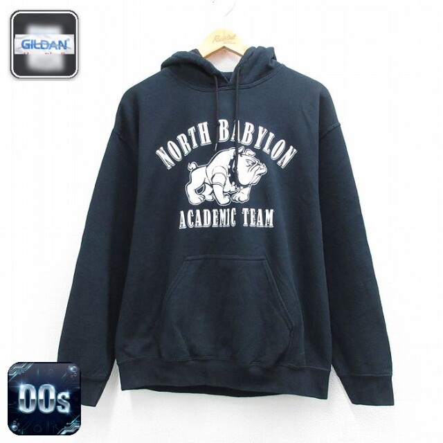 【20%OFF】NORTH BABYLON 00s 長袖スウェットパーカー ブラック メンズM相当 | 古着