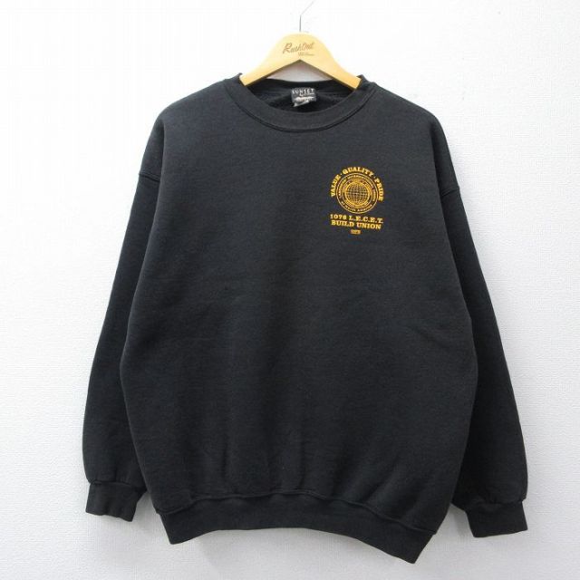 90s 長袖スウェット ブラック メンズXL相当 | 古着