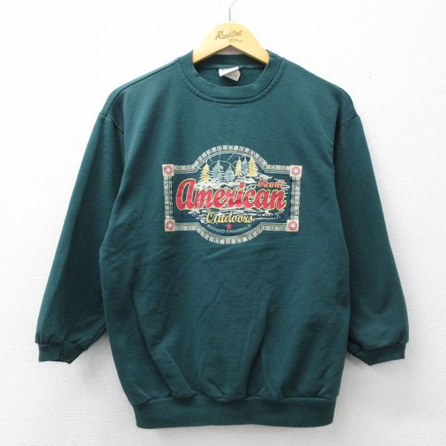 古着通販 M☆古着 長袖 スウェット メンズ 90年代 90s アメリカン
