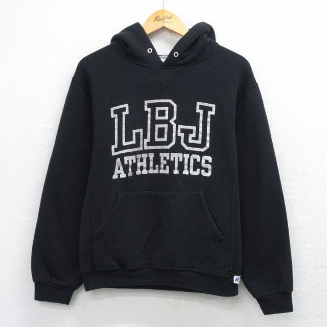 ラッセル 00s 長袖スウェットパーカー LBJ ブラック メンズM相当 | 古着
