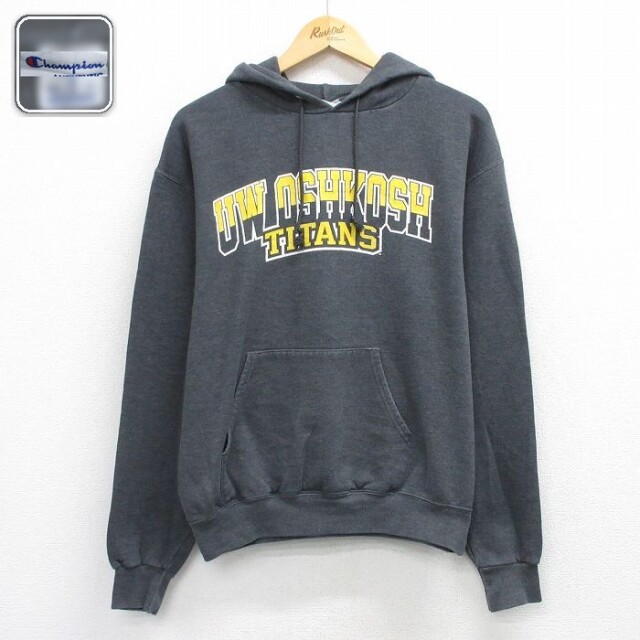 【20%OFF】チャンピオン 長袖スウェットパーカー OSHLOSH グレー メンズL相当 | 古着