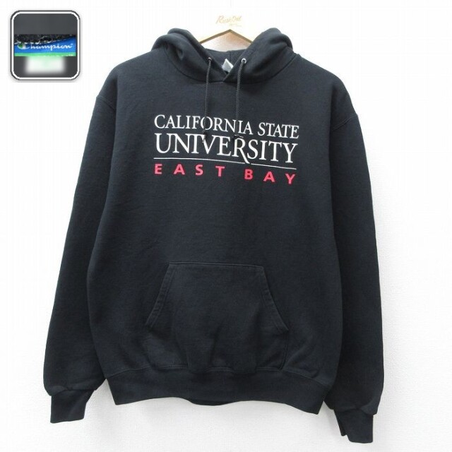 【20%OFF】チャンピオン 長袖スウェットパーカー カリフォルニア ブラック メンズM相当 | 古着
