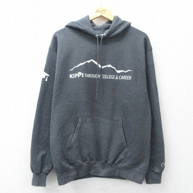 チャンピオン スウェットパーカー KIPP グレー メンズL相当 | 古着
