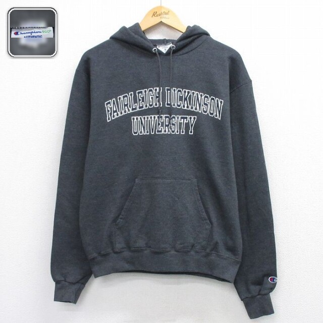 【20%OFF】チャンピオン 長袖スウェットパーカー FAIRLEIGH DICKINSON グレー メンズL相当 | 古着