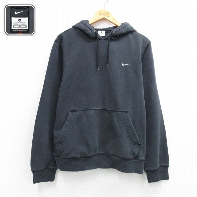 【20%OFF】ナイキ 長袖スウェットパーカー ワンポイント ブラック メンズL相当 | 古着