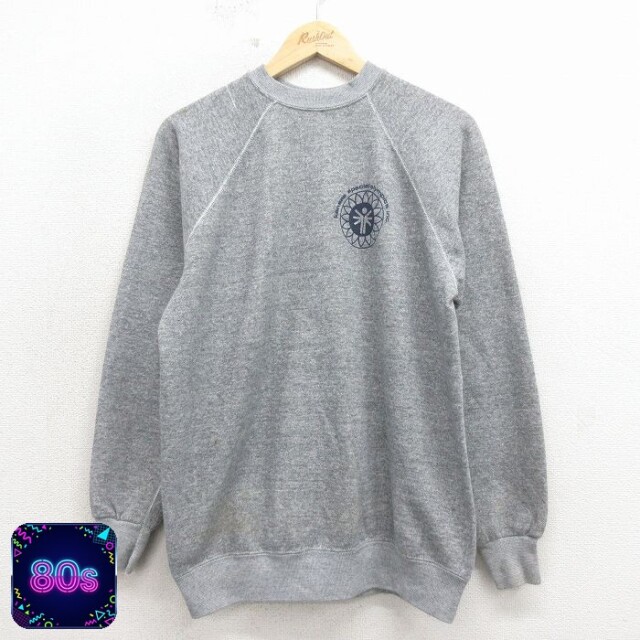 【20%OFF】80s ラグランスウェット 霜降り グレー メンズM相当 | 古着