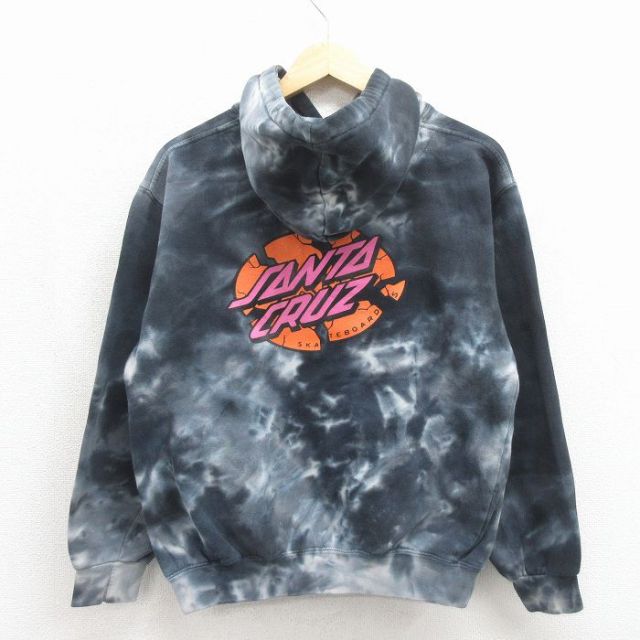 NHS 長袖スウェット サンタクルーズビッグロゴ グレータイダイ L | 古着
