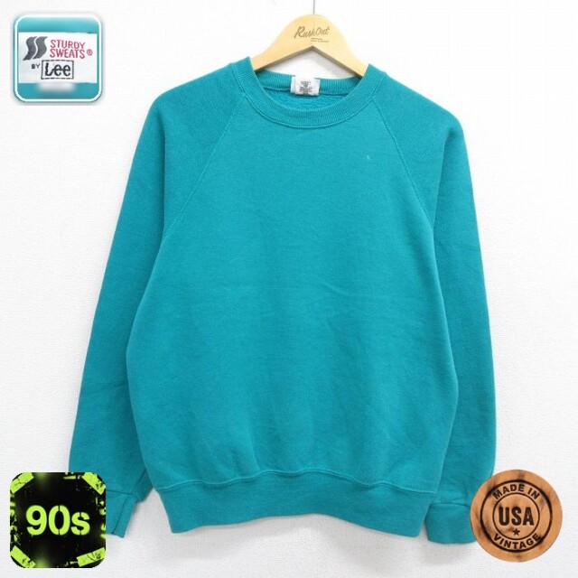 【20%OFF】リー 90s 長袖スウェット ラグラン グリーン メンズM相当 | 古着