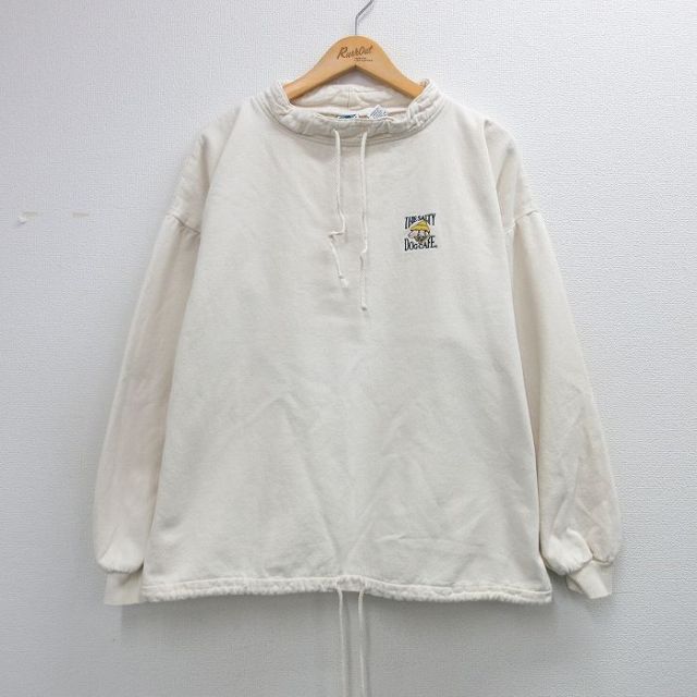 WEK 90s 長袖トップス ソルティドッグカフェ ベージュ メンズXL相当 | 古着