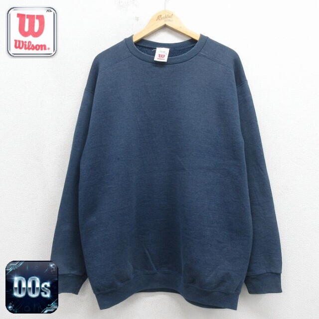 【20%OFF】ウィルソン 00s 長袖スウェット ネイビー メンズXL相当 | 古着