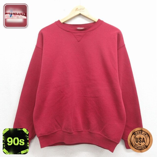 【20%OFF】ヘインズ 90s 長袖スウェット バーガンディ メンズM相当 | 古着