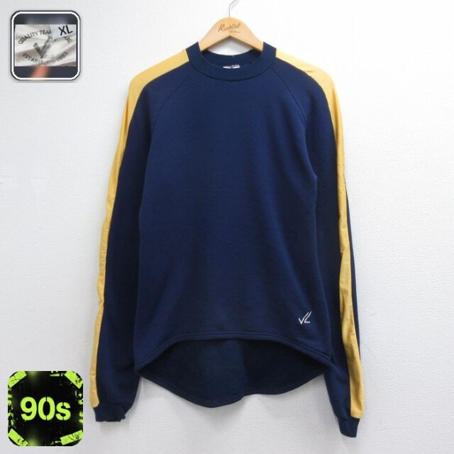 90s ラグラントップス ネイビー メンズS相当 | 古着
