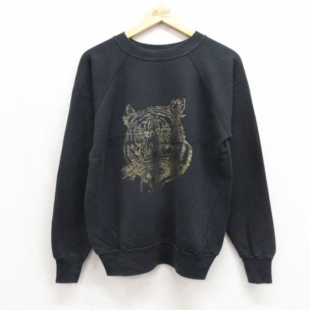 古着通販 M☆古着 長袖 スウェット メンズ 90年代 90s トラ ラグラン